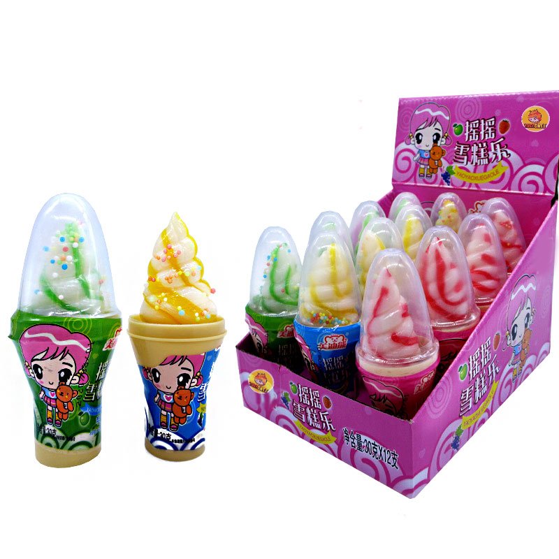 Kem hình dạng kẹo kẹo mút